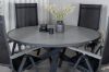 Imagine Parma - Table ø 140 - Black Alu /Grey Aintwood+Albany Light 5-pos - black / Black textilene and grey teak_4