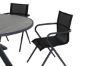 Imagine Parma - Table ø 140 - Black Alu /Grey Aintwood+Alina Dining Chair - Black Alu / Black Textilene_6