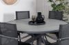 Imagine Parma - Table ø 140 - Black Alu /Grey Aintwood+Alina Dining Chair - Black Alu / Black Textilene_6