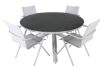 Imagine Copacabana Table ø 140 - Alb/Gri + Scaun de masă Alina - aluminiu alb / Textilene alb_4