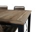 Imagine Panama Table 152/210 - Black/Teak+Lindos Stacking Chair - Black Alu / Latte Rope_4