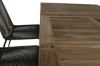 Imagine Panama Table 152/210 - Black/Teak+Lindos Stacking Chair - Black Alu / Latte Rope_4