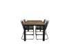 Imagine Panama Table 152/210 - Black/Teak+Lindos Stacking Chair - Black Alu / Latte Rope_4