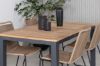 Imagine Panama Table 152/210 - Black/Teak+Lindos Stacking Chair - Black Alu / Latte Rope_4