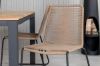 Imagine Panama Table 152/210 - Black/Teak+Lindos Stacking Chair - Black Alu / Latte Rope_4