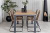 Imagine Panama Table 152/210 - Black/Teak+Lindos Stacking Chair - Black Alu / Latte Rope_4