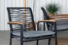 Imagine Panama Table 160/240 - Black/Teak+Dallas Dining Chair_6