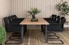 Imagine Panama - Table - 224/324*100 - svart Alu/Teak +Lindos Swing Chair - Black Steel / Black Rope / Grey Cushion _8