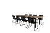 Imagine Panama - Table - 224/324*100 - svart Alu/Teak+Lindos Stacking Chair - Black Alu / Black Rope_8