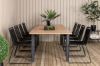 Imagine Panama - Table - 224/324*100 - svart Alu/Teak+Lindos Stacking Chair - Black Alu / Black Rope_8