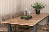 Imagine Panama - Table - 224/324*100 - svart Alu/Teak+Lindos Stacking Chair - Black Alu / Latte Rope_8