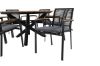 Imagine Masa Mexic ø 140 - Negru/Teak+Scaun de Dining Dallas_6