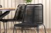 Imagine Masa Mexico ø 140 - Negru/Teak+ Scaun empilabil Lindos - Aluminiu Negru / Sfoara Neagra_6