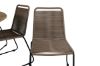 Imagine Mexico Table ø 140 - Black/Teak+Lindos Stacking Chair - Black Alu / Latte Rope_6