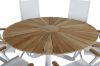 Imagine Masa din Mexic ø 140 - Alb/Teak+ Scaun Panama Light 5-pozitii Alb/Alb_6