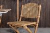 Imagine Mexico Table ø 140 - White/Teak+Cane Foldable dining Chair - Bamboo / Grey Cushion_4