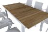 Imagine Vă rugăm să traduceți complet: Masă din lemn de teak 180/240 din Mexic - Alb/Teak + Scaun de masă Alina - Aluminiu alb/Textilenă albă_6