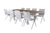 Imagine Masa din lemn Mexico 180/240 - Alb/Teak + Scaun de dining Alina - Aluminiu alb/Textilene alb_8