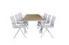 Imagine Masa din lemn Mexico 180/240 - Alb/Teak + Scaun de dining Alina - Aluminiu alb/Textilene alb_8