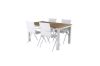 Imagine Panama - Table - 152/210*90 - Vit Alu/Teak+Alina Dining Chair - white Alu / White Textilene_4