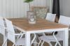 Imagine Panama - Table - 152/210*90 - Vit Alu/Teak+Alina Dining Chair - white Alu / White Textilene_4