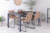 Imagine Please fully translate Break Table 150*90 - Black/Black+Lindos Stacking Chair - Black Alu / Latte Rope_4