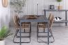 Imagine Please fully translate Break Table 150*90 - Black/Black+Lindos Stacking Chair - Black Alu / Latte Rope_4