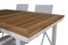 Imagine Masa Panama 160/240 - Alb/Teak + Scaun de Masa Alina - Aluminiu Alb / Textilen Alb_4