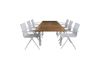 Imagine Panama Table 160/240 - White/Teak+Alina Dining Chair - white Alu / White Textilene_6