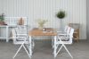 Imagine Panama Table 160/240 - White/Teak+Alina Dining Chair - white Alu / White Textilene_6