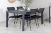 Imagine Marbella Table 160/240 - Black/Black+Nicke Dining chair w. armrest - Black Steel_4