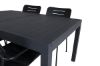 Imagine Marbella Table 160/240 - Black/Black+Nicke Dining chair w. armrest - Black Steel_4