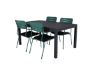 Imagine Va rugam sa traduceti complet Marbella Table 160/240 - Black/Black+Nicke Dining chair w. armrest - Green Steel_4