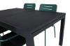 Imagine Va rugam sa traduceti complet Marbella Table 160/240 - Black/Black+Nicke Dining chair w. armrest - Green Steel_4