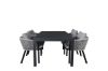 Imagine Marbella Table 160/240 - Black/Black+Virya Dining Chair - BLACK Alu / Grey cushion _4