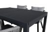 Imagine Marbella Table 160/240 - Black/Black+Virya Dining Chair - BLACK Alu / Grey cushion _4