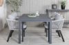 Imagine Marbella Table 160/240 - Black/Black+Virya Dining Chair - BLACK Alu / Grey cushion _4