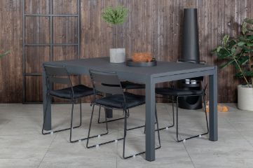 Imagine Vă rugăm să traduceți complet Marbella Table 160/240 - Negru/Negru + Scaun de masă Lina - Negru_4