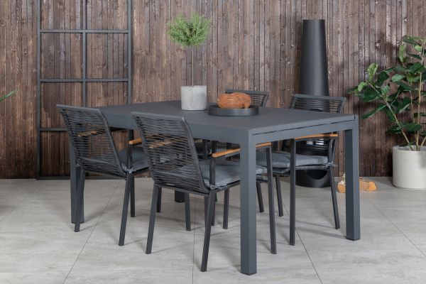 Imagine Vă rugăm să traduceți complet Marbella Table 160/240 - Black/Black+Dallas Dining Chair_4