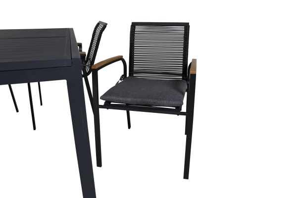 Imagine Vă rugăm să traduceți complet Marbella Table 160/240 - Black/Black+Dallas Dining Chair_4