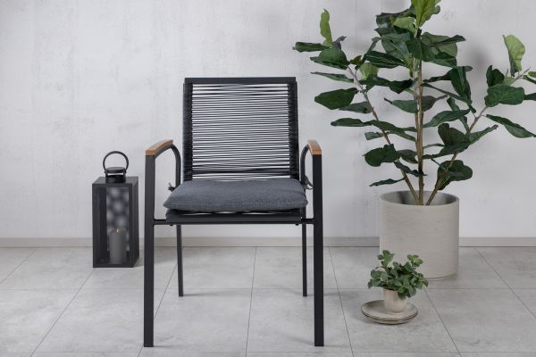 Imagine Vă rugăm să traduceți complet Marbella Table 160/240 - Black/Black+Dallas Dining Chair_4