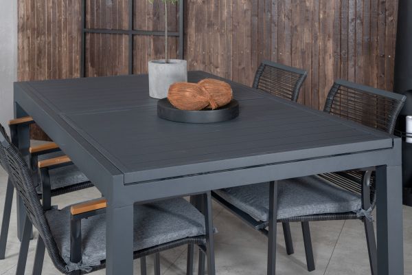 Imagine Vă rugăm să traduceți complet Marbella Table 160/240 - Black/Black+Dallas Dining Chair_4