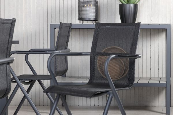 Imagine Vă rugăm să traduceți complet Marbella Table 160/240 - Black/Black+Alina Dining Chair - Black Alu / Black Textilene_6