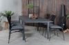 Imagine Vă rugăm să traduceți complet Marbella Table 160/240 - Negru/Negru+Julian Dining Chair - Oțel Negru / Șnur Negru (stivuibil)_6