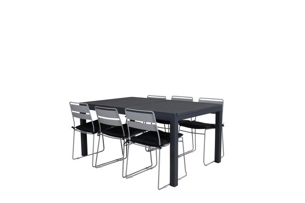 Imagine Vă rugăm să traduceți complet Marbella Table 160/240 - Black/Black+Lina Dining Chair - Grey_6