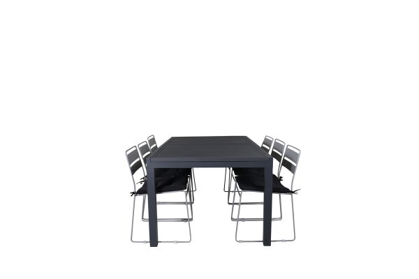 Imagine Vă rugăm să traduceți complet Marbella Table 160/240 - Black/Black+Lina Dining Chair - Grey_6