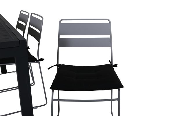 Imagine Vă rugăm să traduceți complet Marbella Table 160/240 - Black/Black+Lina Dining Chair - Grey_6