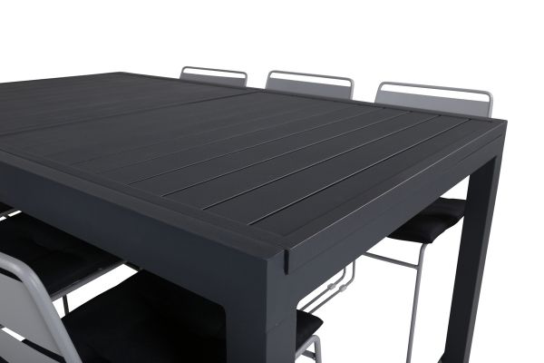 Imagine Vă rugăm să traduceți complet Marbella Table 160/240 - Black/Black+Lina Dining Chair - Grey_6