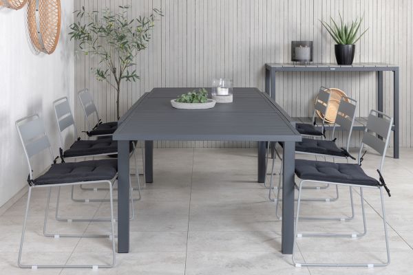 Imagine Vă rugăm să traduceți complet Marbella Table 160/240 - Black/Black+Lina Dining Chair - Grey_6