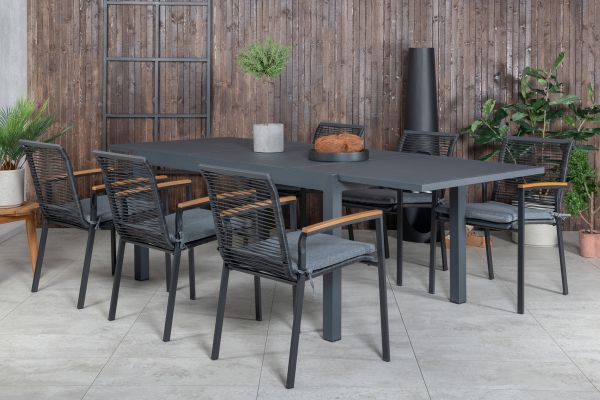 Imagine Vă rugăm să traduceți complet Marbella Table 160/240 - Black/Black+Dallas Dining Chair_6